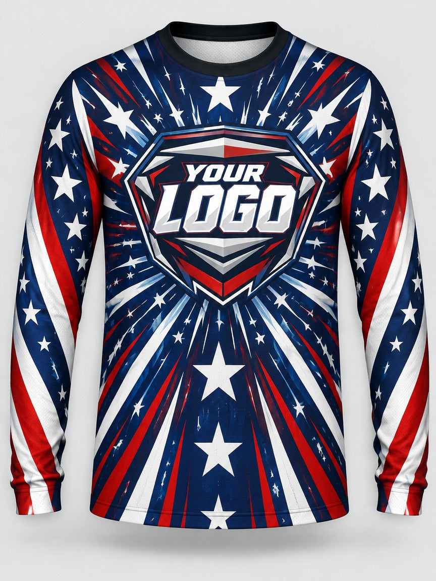 Star Burst custom motocross jersey - front view