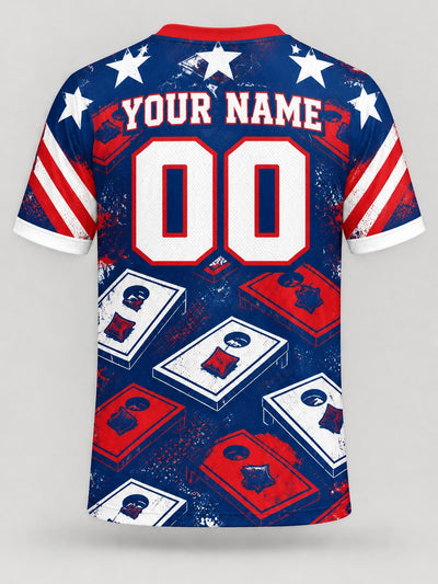 Back of the jersey with the placeholder name and number area