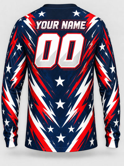 Back of the jersey with the placeholder name and number area
