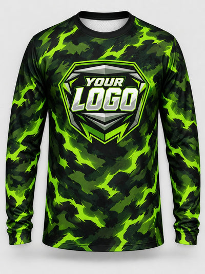 Front of the jersey with the placeholder logo area