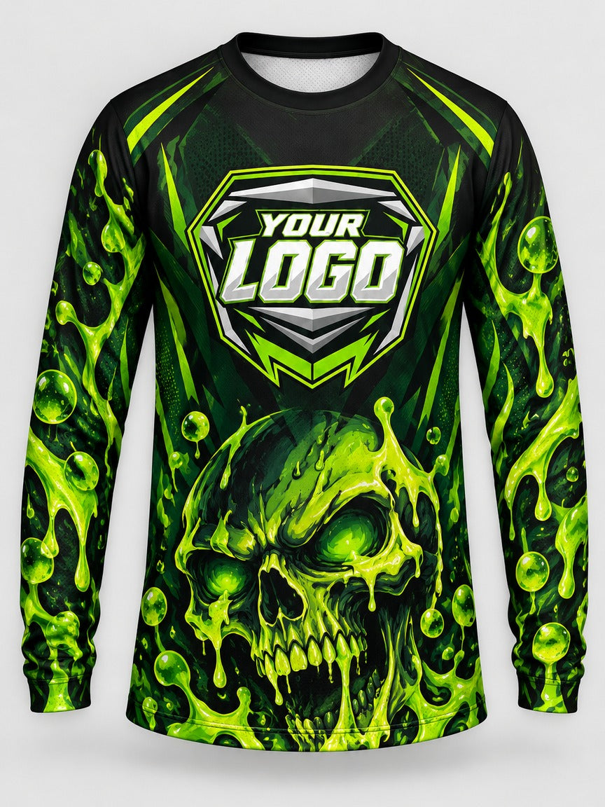 Toxic Skull custom motocross jersey - front view
