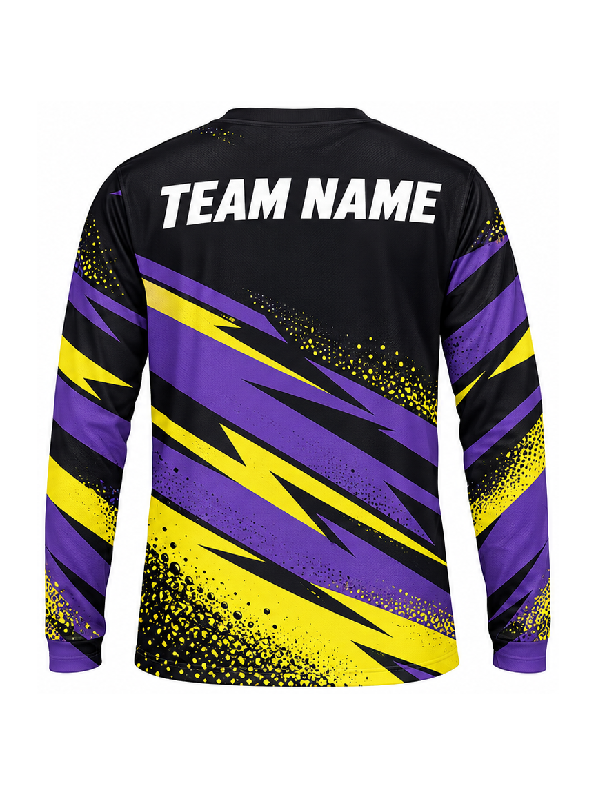 Amethyst Airborne custom Motocross team shirt - back team name preview