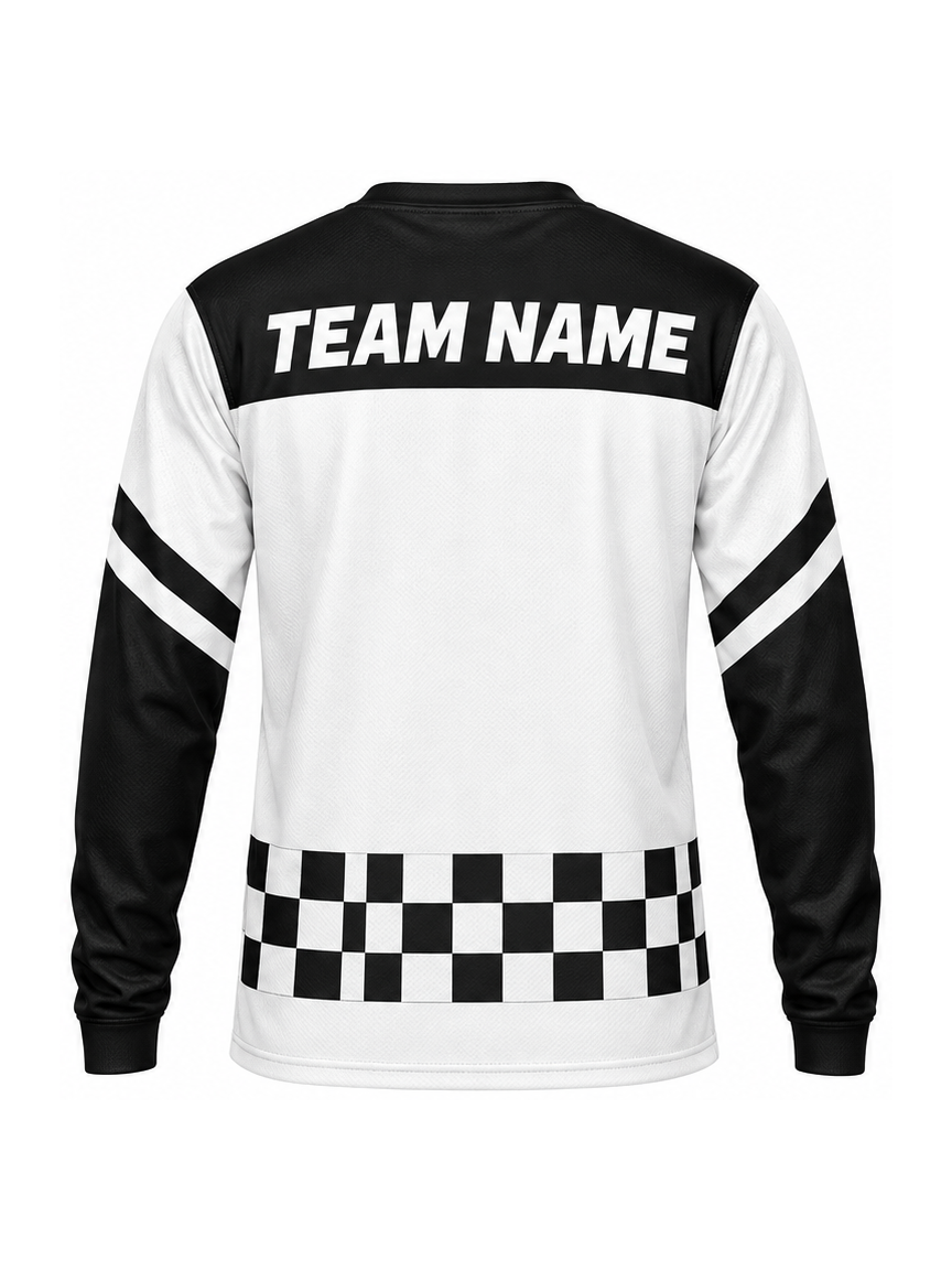 Mono Finish Stripe custom Motocross team shirt - back team name preview