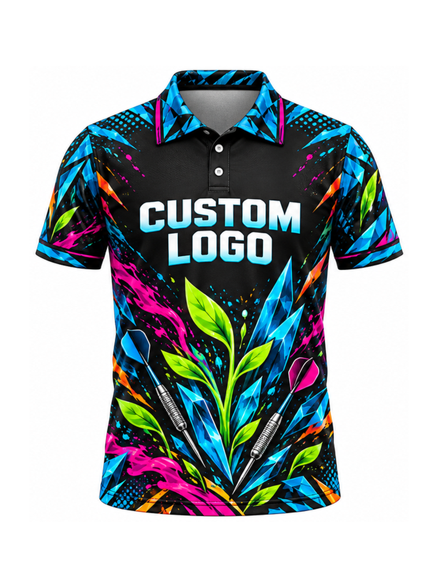 Cyan Prism Sproutstorm custom Darts team shirt - front logo preview