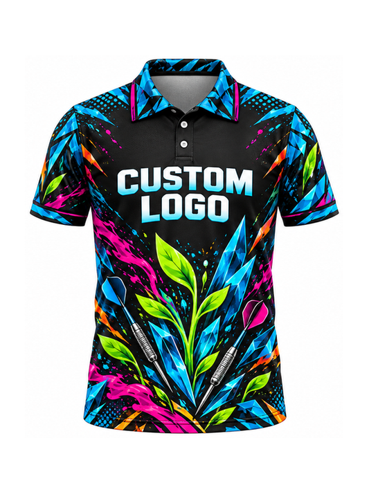 Cyan Prism Sproutstorm custom Darts team shirt - front logo preview