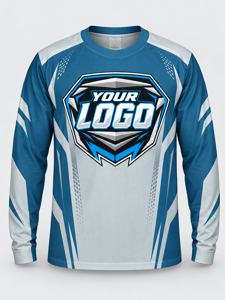 Steel Blue Vector custom motocross jersey - front view