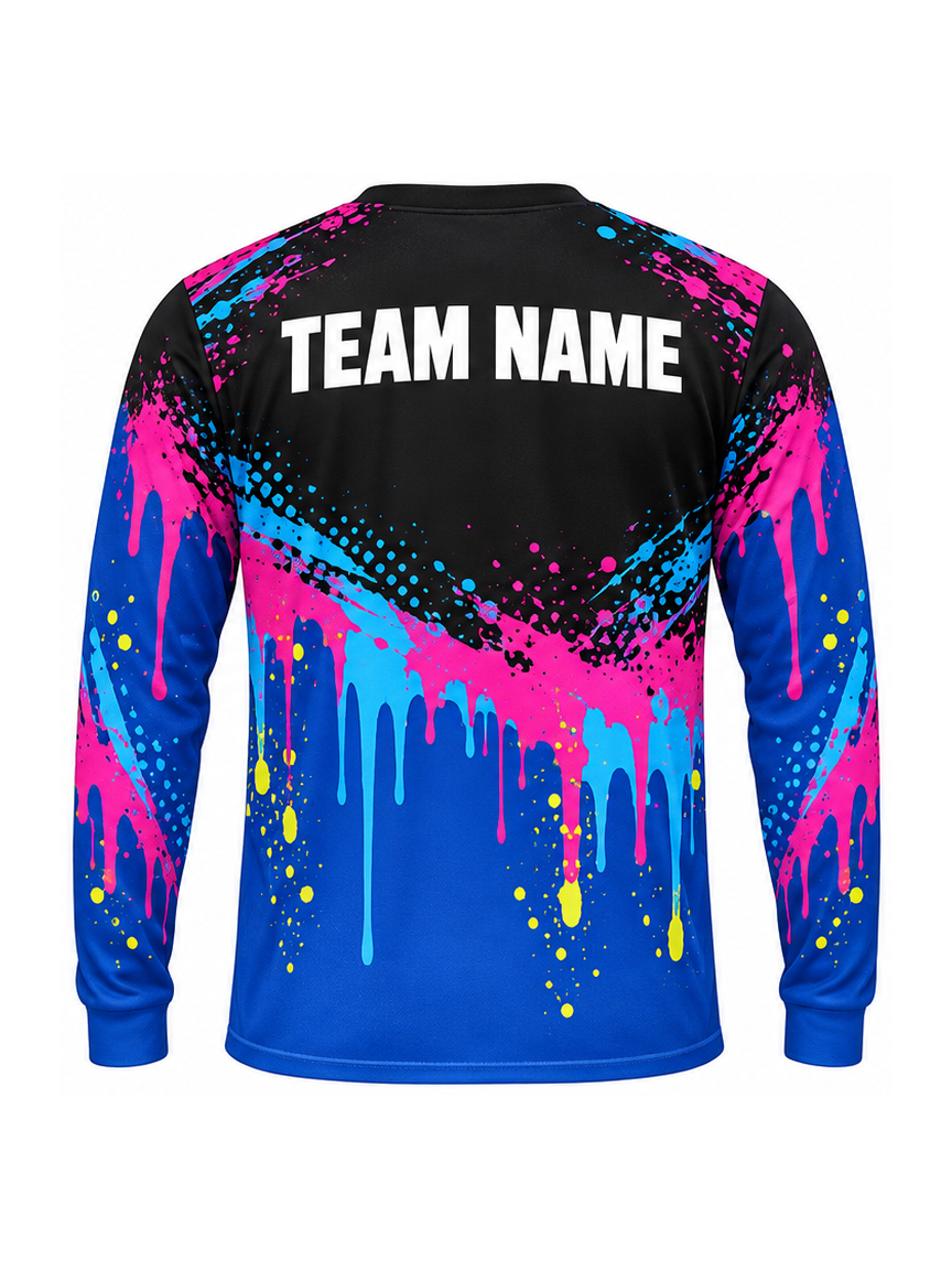 Neon Drip Circuit custom Motocross team shirt - back team name preview